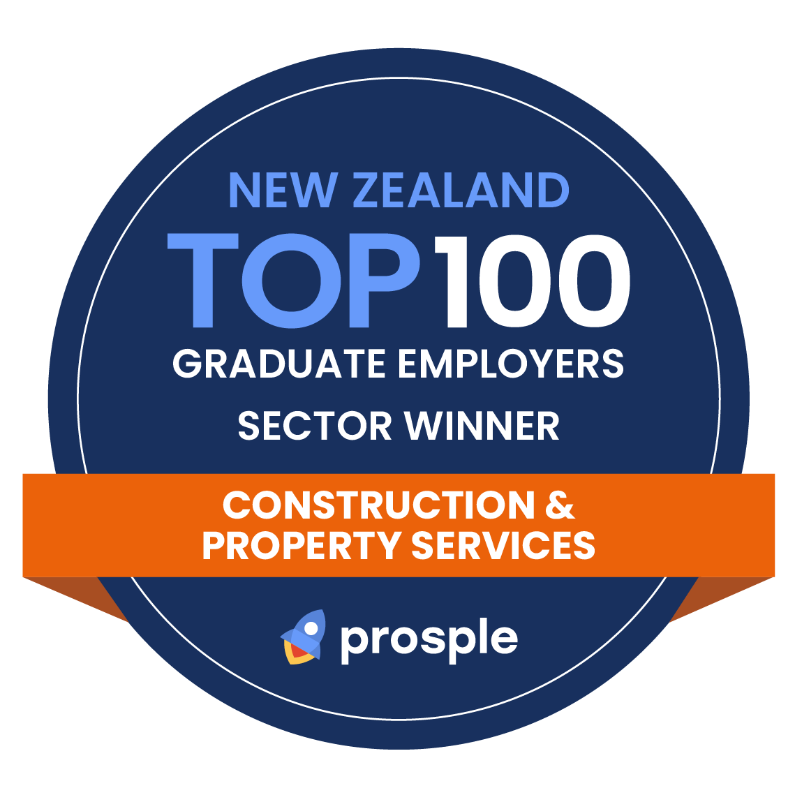 Prosple New Zealand top 100 graduate employers sector winner for construction & property services