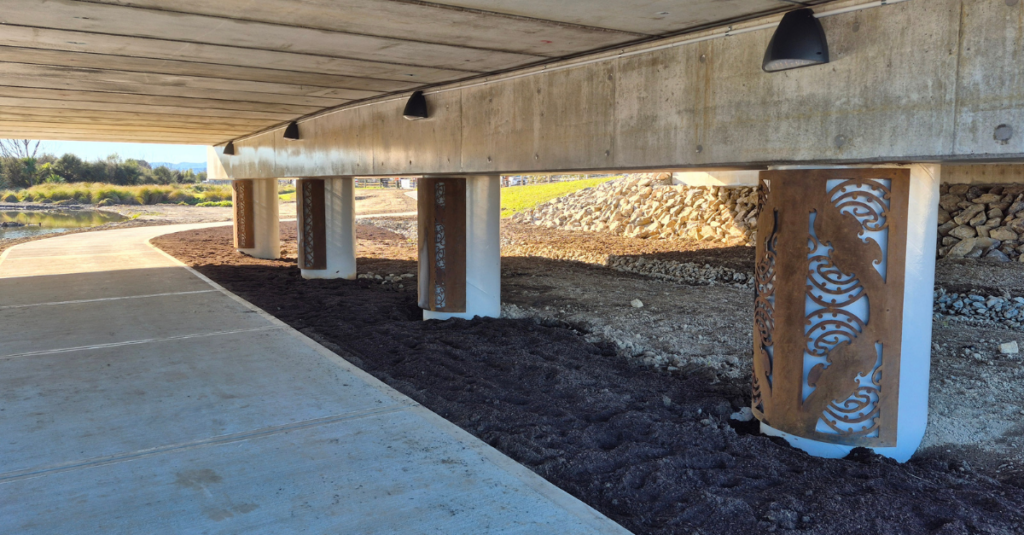 Te Rourou Bridge cultural design panels
